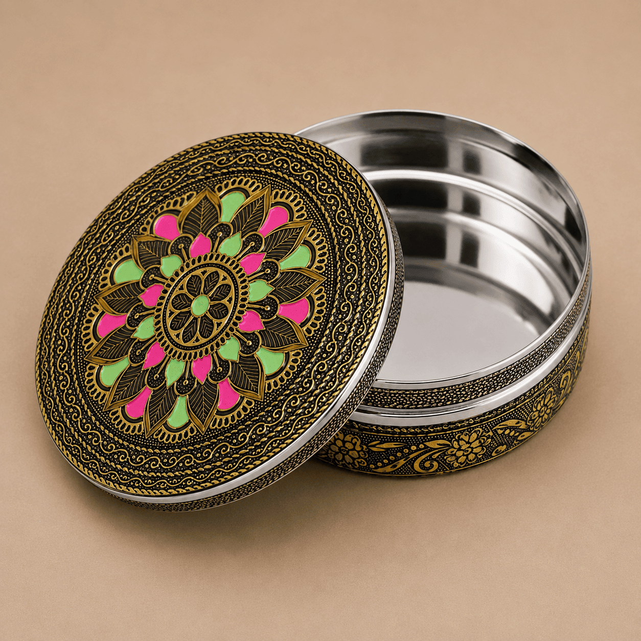 Floral Meenakari Utility Box - Image 2