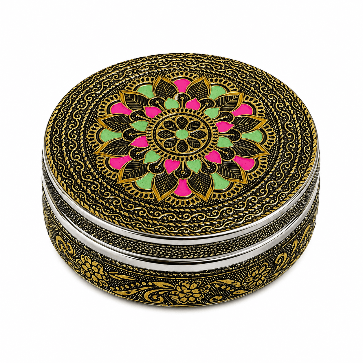 Floral Meenakari Utility Box - Image 1