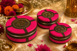 Pink Meenakari Utility Box - Image 3