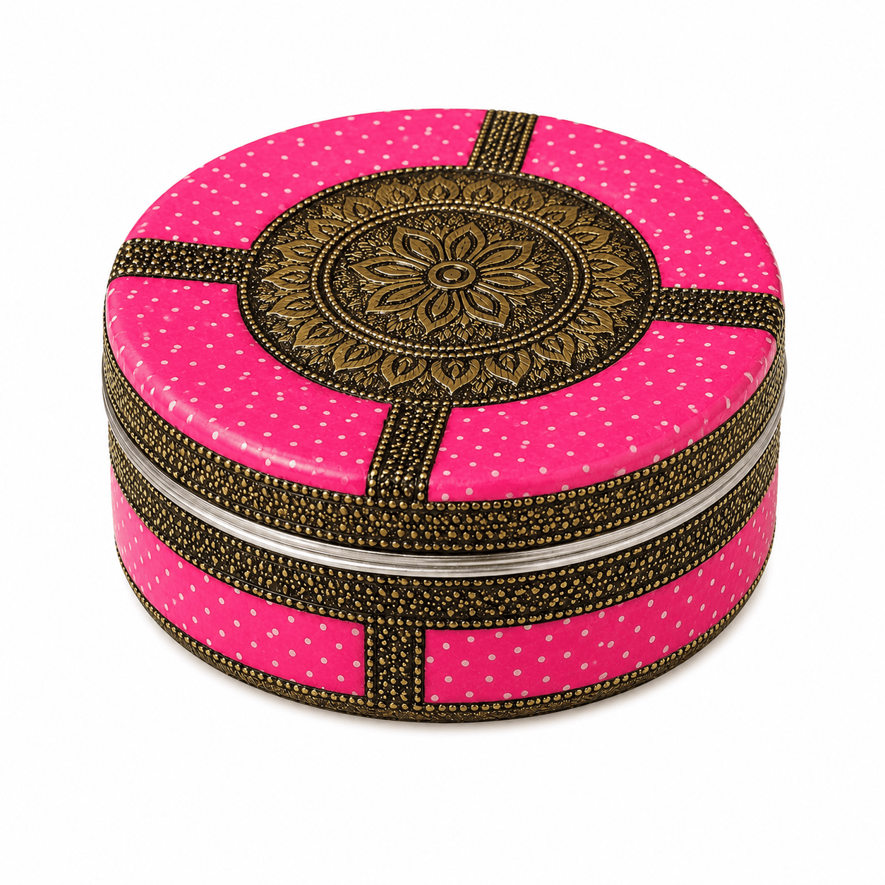 Pink Meenakari Utility Box - Image 1
