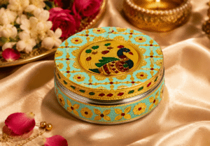 Mint Peacock Meenakari Utility Box - Image 4