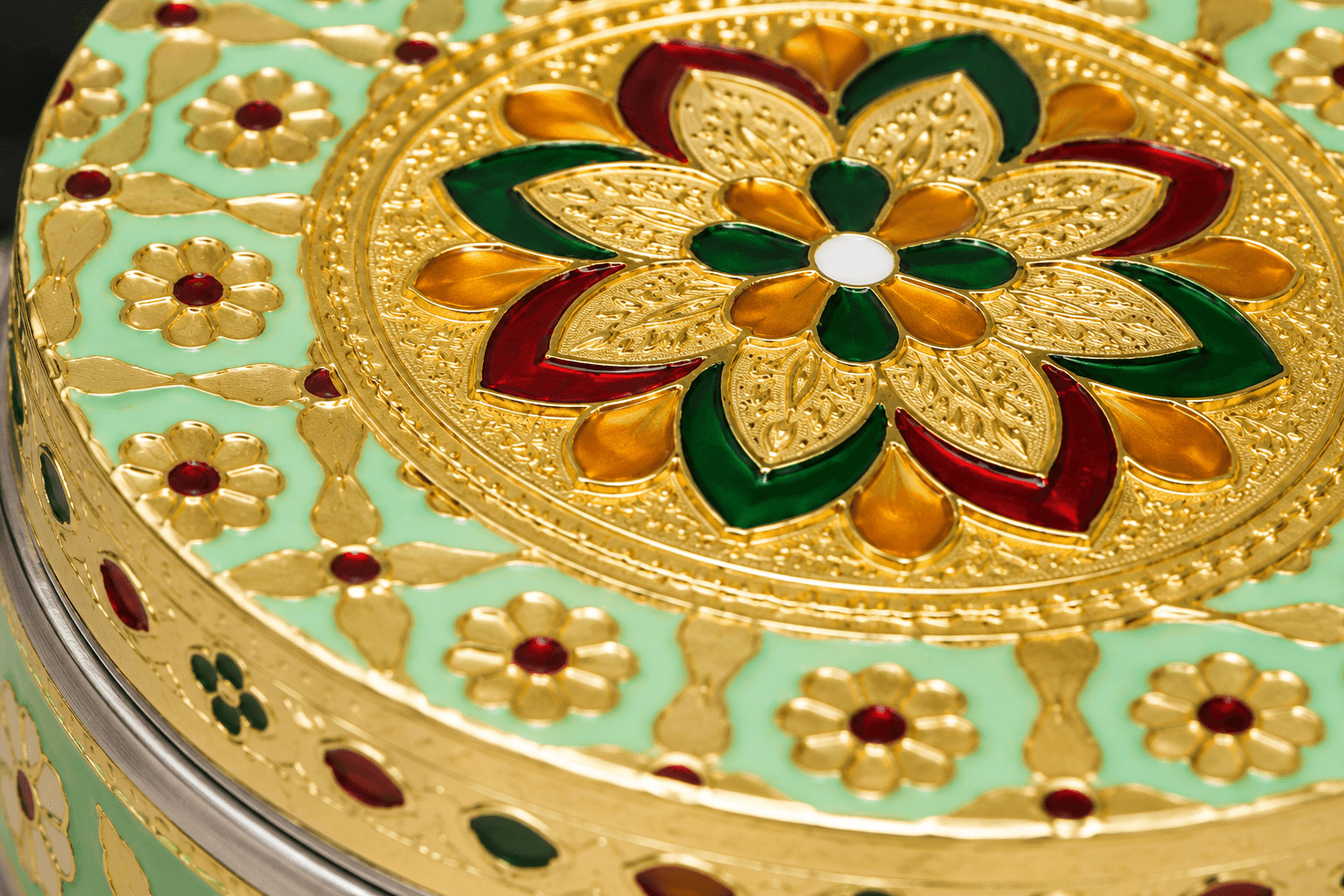 Mint Mandala Meenakari Utility Box - Image 3