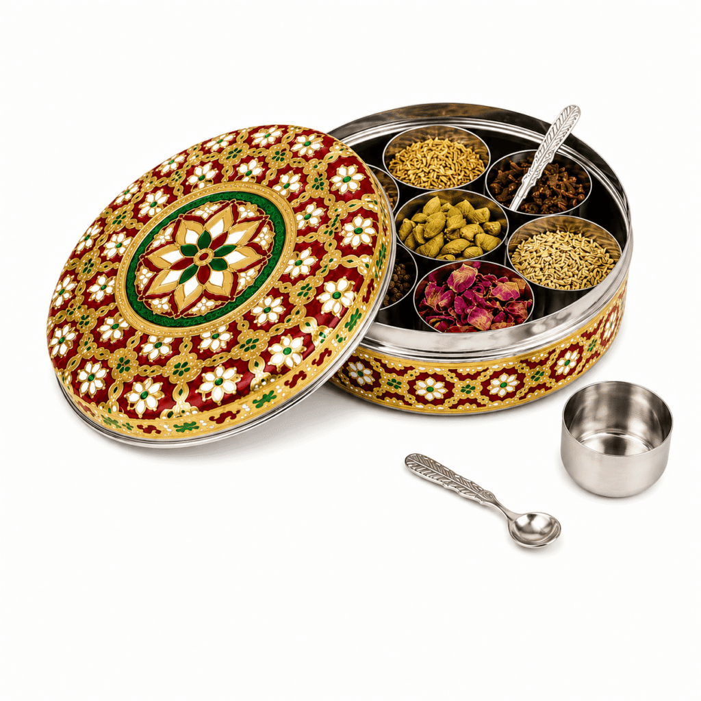 Meenakari Wooden Utility Box Set