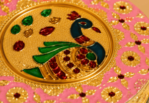 Pink Peacock Meenakari Utility Box - Image 3