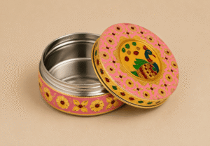 Pink Peacock Meenakari Utility Box - Image 2