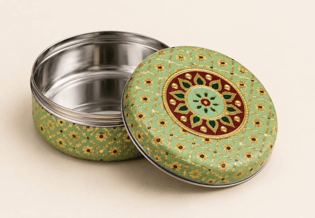 Green Mandala Meenakari Utility Box