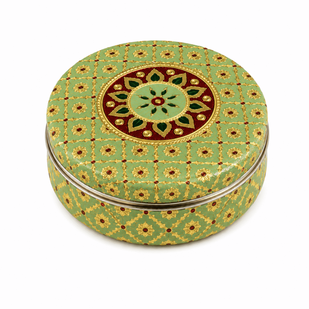 Green Mandala Meenakari Utility Box