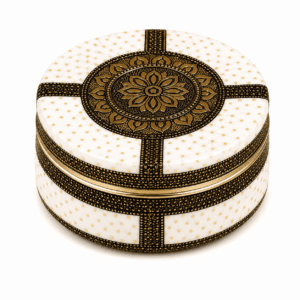 White Mandala Meenakari Utility Box