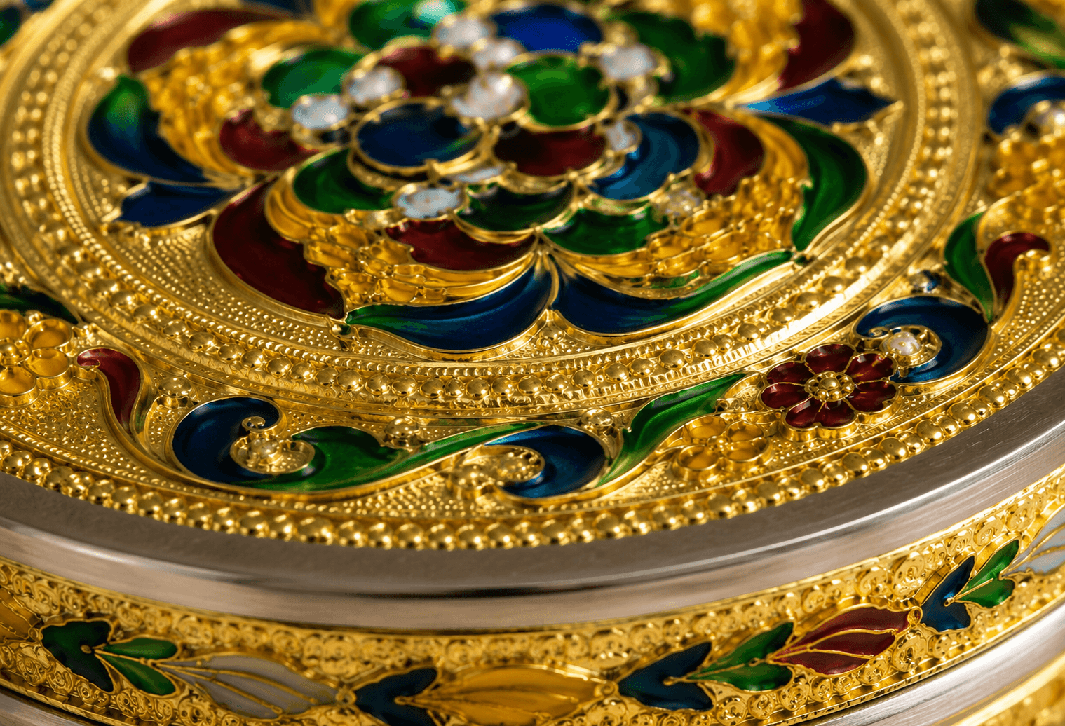 Golden Meenakari Utility Box - Image 4
