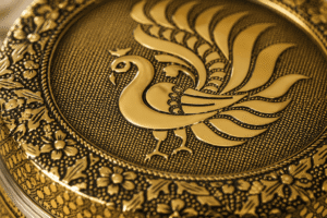 Golden Peacock Meenakari Utility Box - Image 5