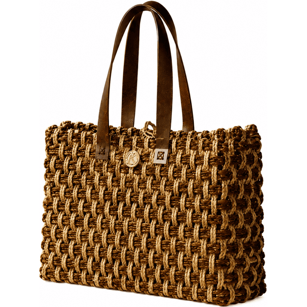 Rustic Weave Sabai Grass Tote Bag