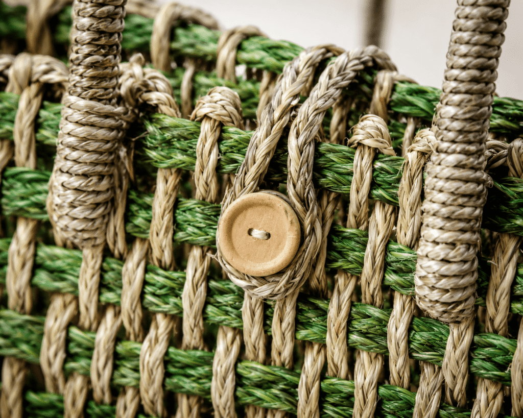 Green Weave Sabai Grass Tote Bag
