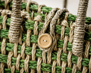 Green Weave Sabai Grass Tote Bag - Image 3