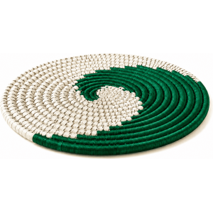 Crimson Spiral Sabai Grass Placemat