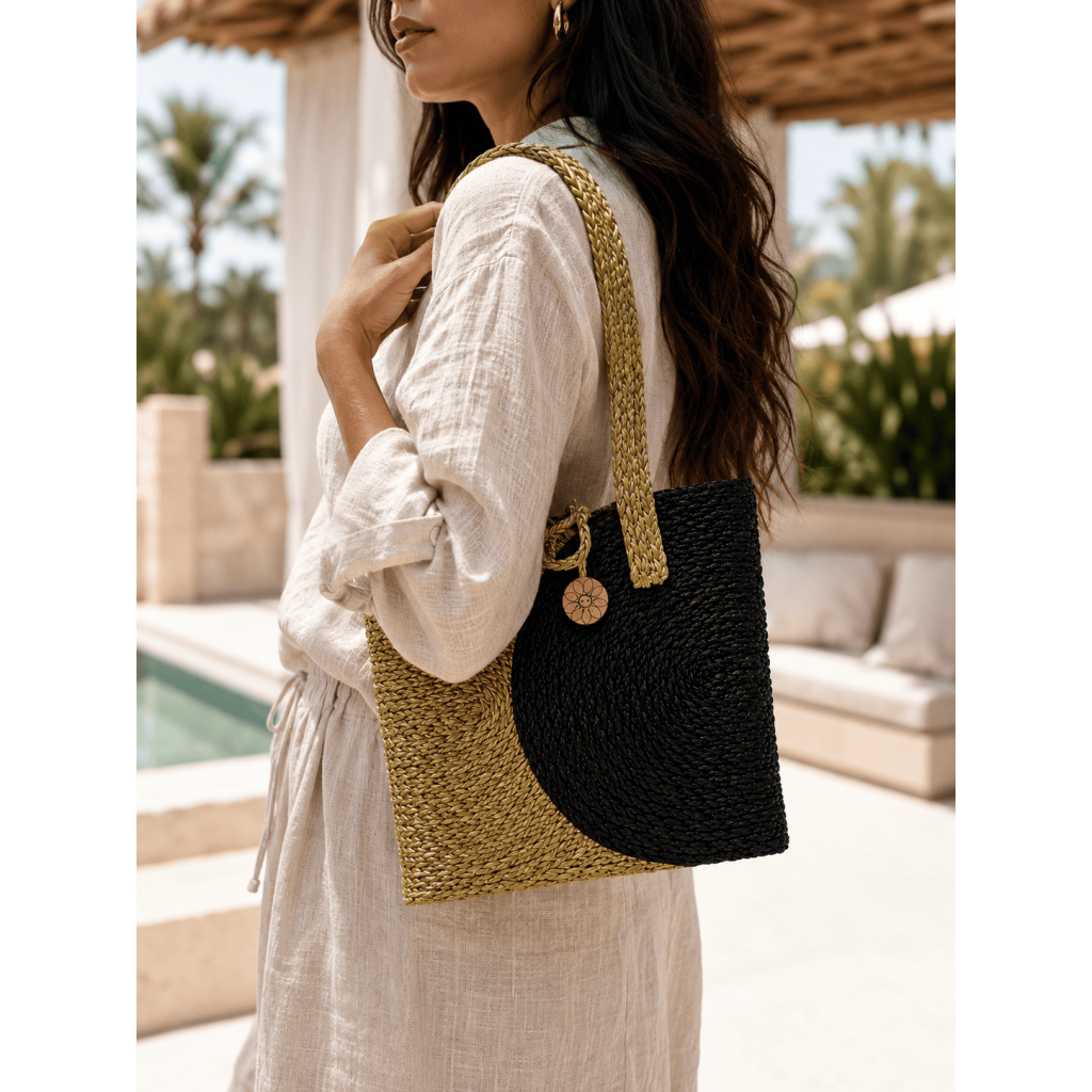 Black Sabai Grass Mini Tote Bag