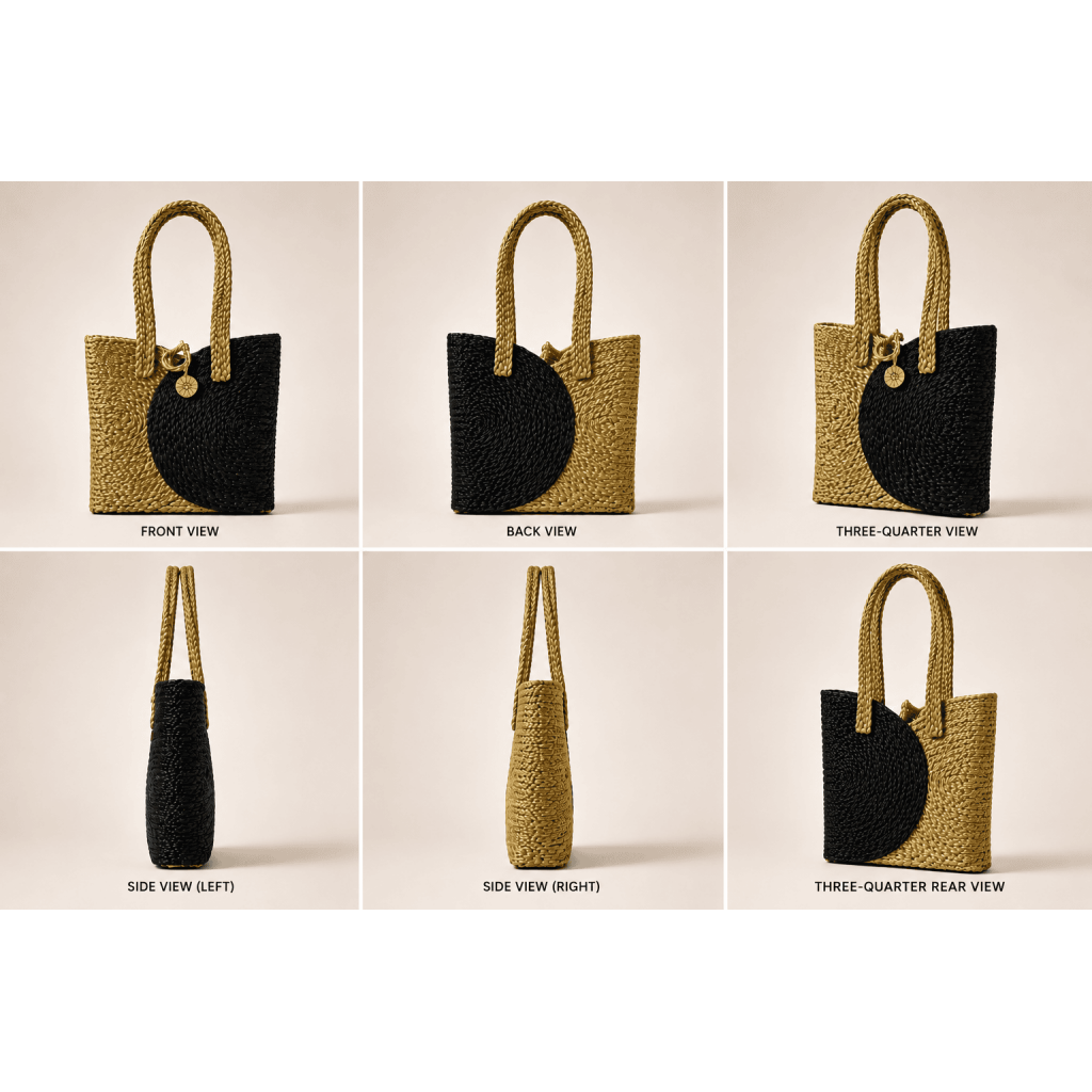 Black Sabai Grass Mini Tote Bag