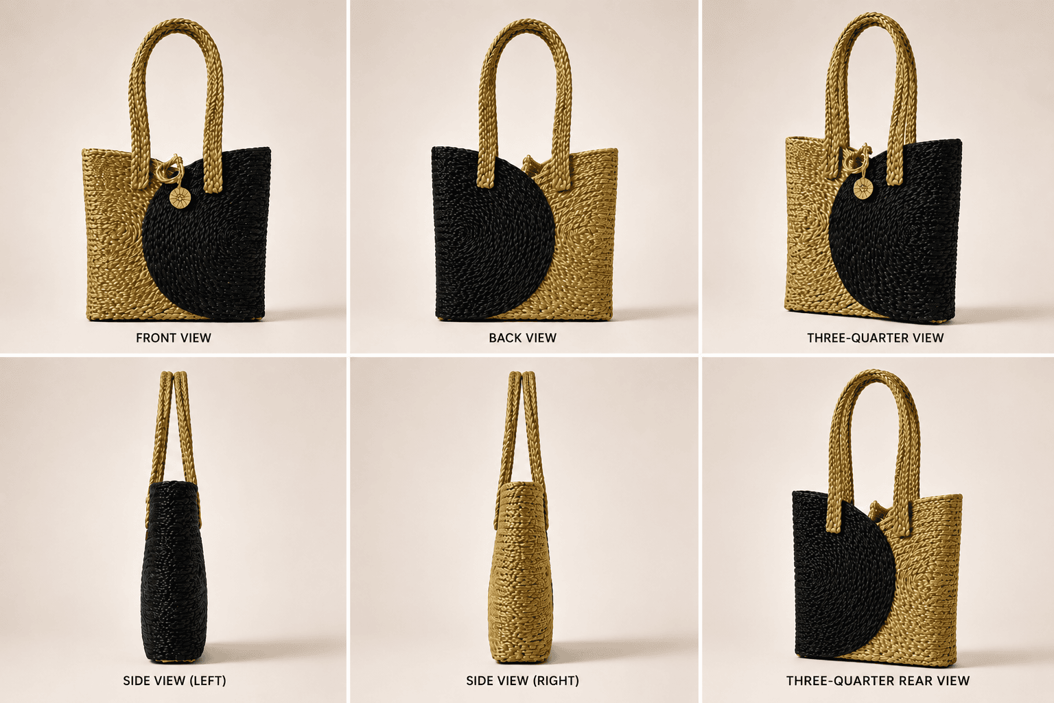 Black Sabai Grass Mini Tote Bag - Image 4