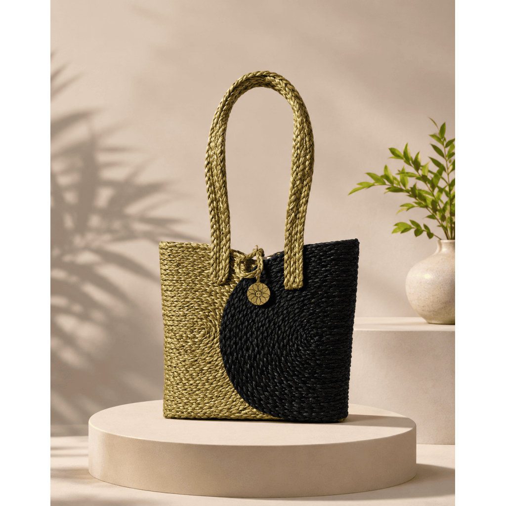 Black Sabai Grass Mini Tote Bag