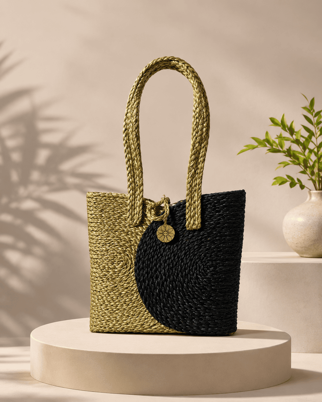 Black Sabai Grass Mini Tote Bag - Image 2