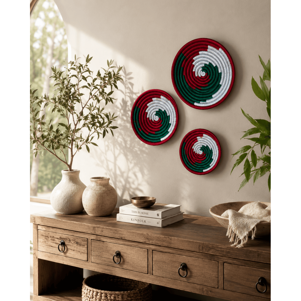 Sabai Tricolor Spiral Wall Decor Set