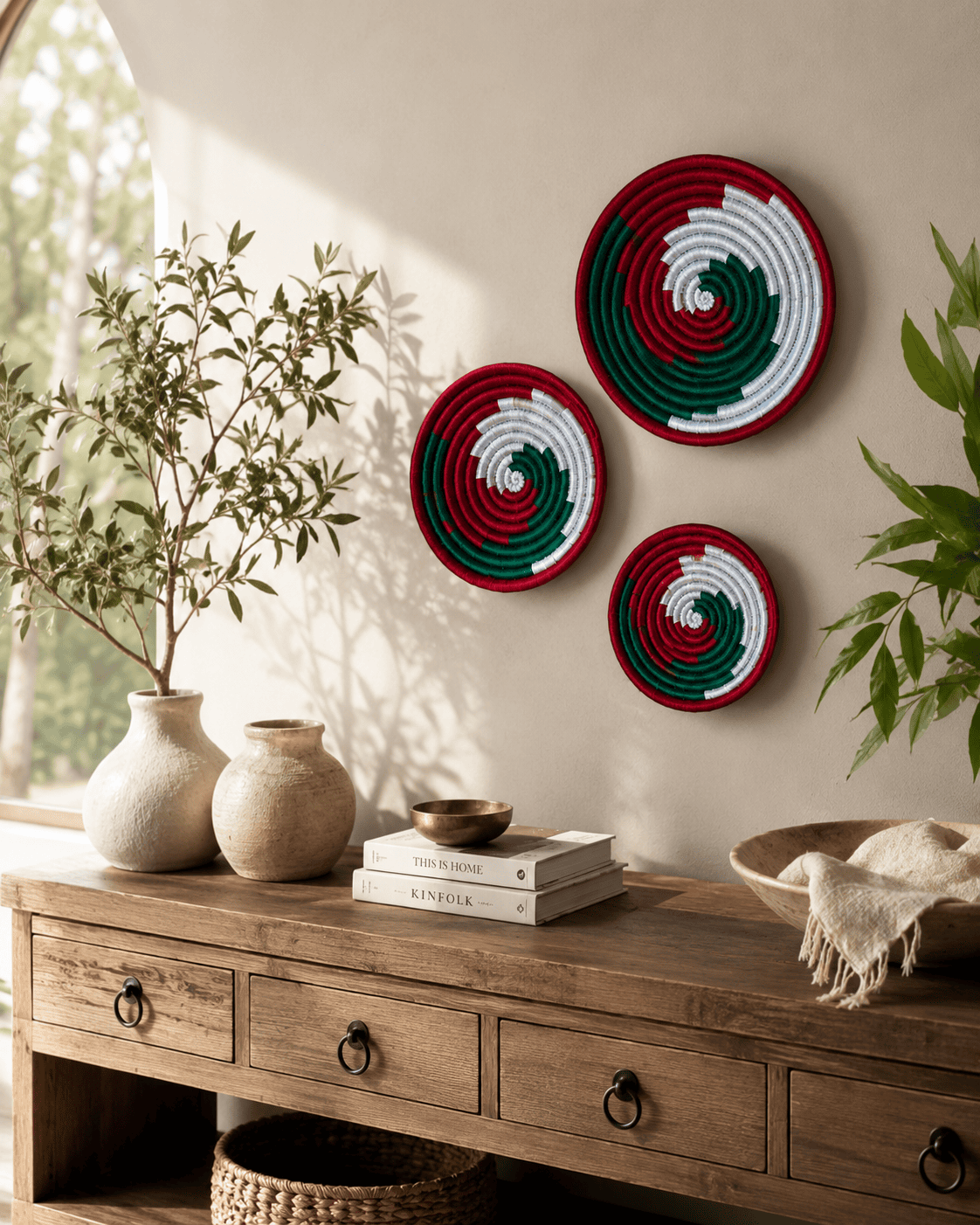 Sabai Tricolor Spiral Wall Decor Set - Image 4
