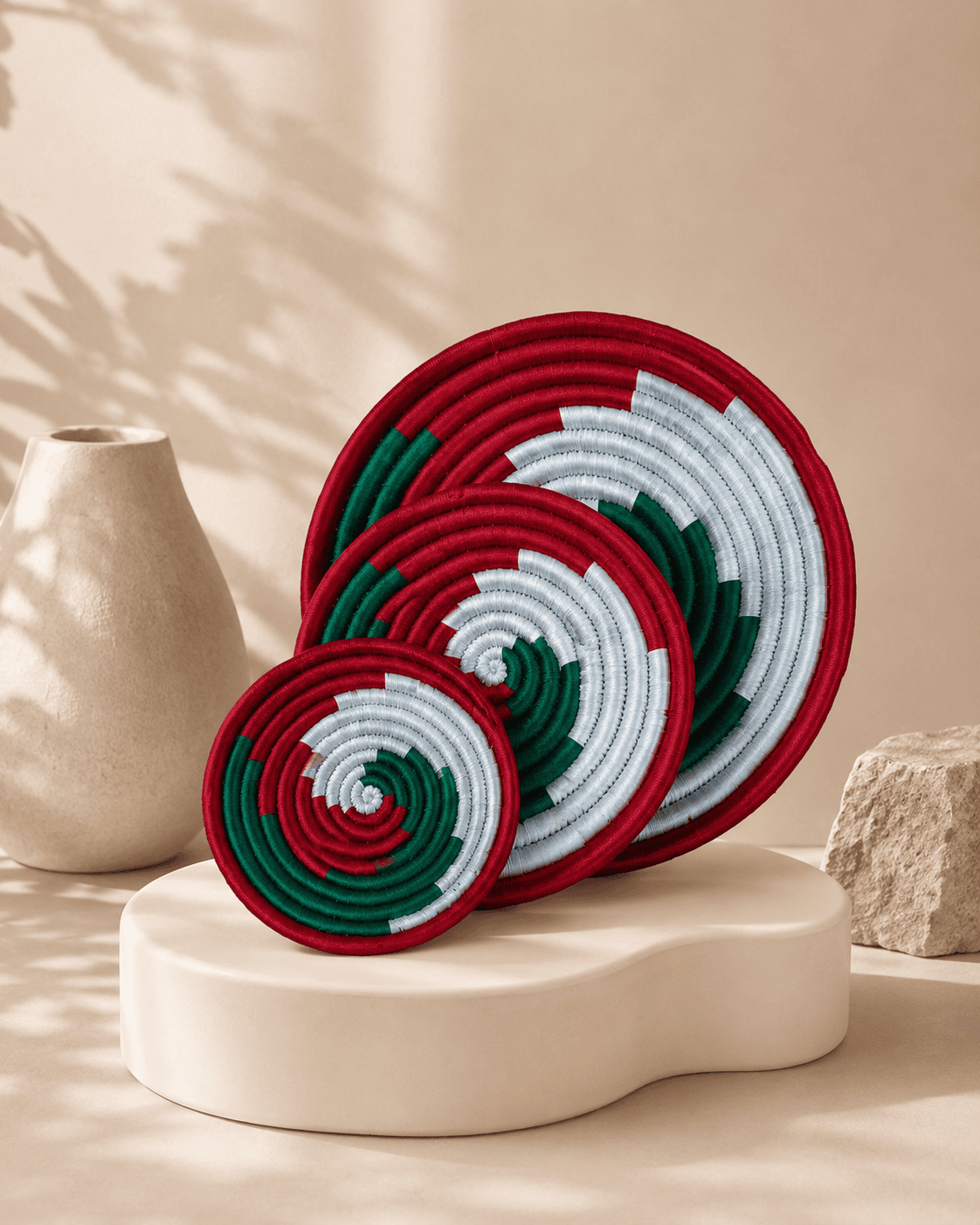 Sabai Tricolor Spiral Wall Decor Set - Image 3