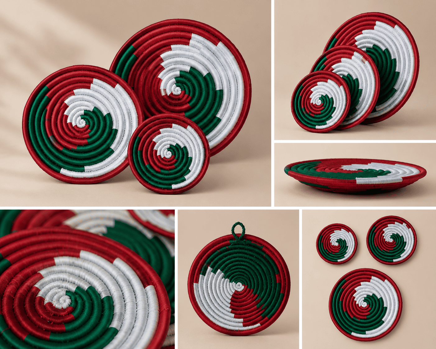 Sabai Tricolor Spiral Wall Decor Set - Image 2