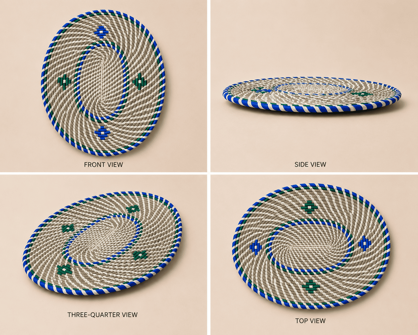 01OD040_4.png Colorful Sabai Grass Floor Mat - Image 2