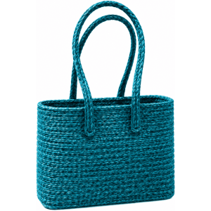 Turquoise Sabai Grass Tote Bag