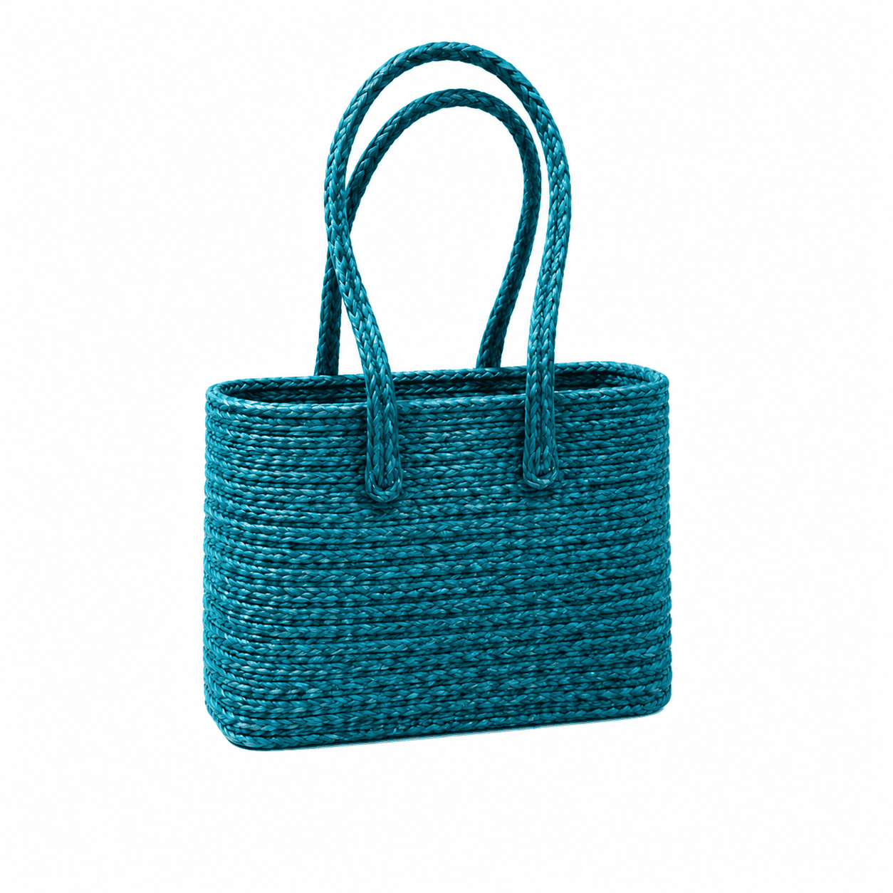 Turquoise Sabai Grass Tote Bag - Image 1