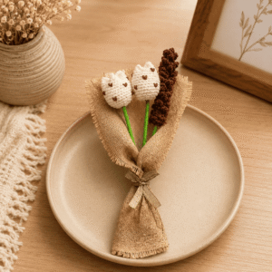 Tulip Crochet Flower Bouquet - Image 2