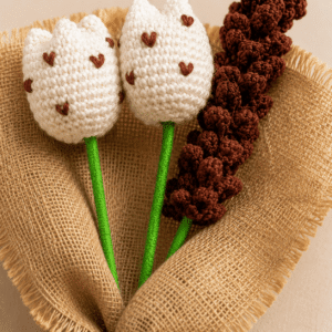 Tulip Crochet Flower Bouquet - Image 3