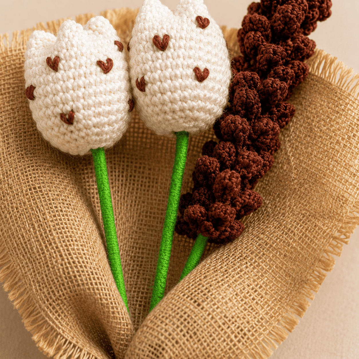 Tulip Crochet Flower Bouquet - Image 3
