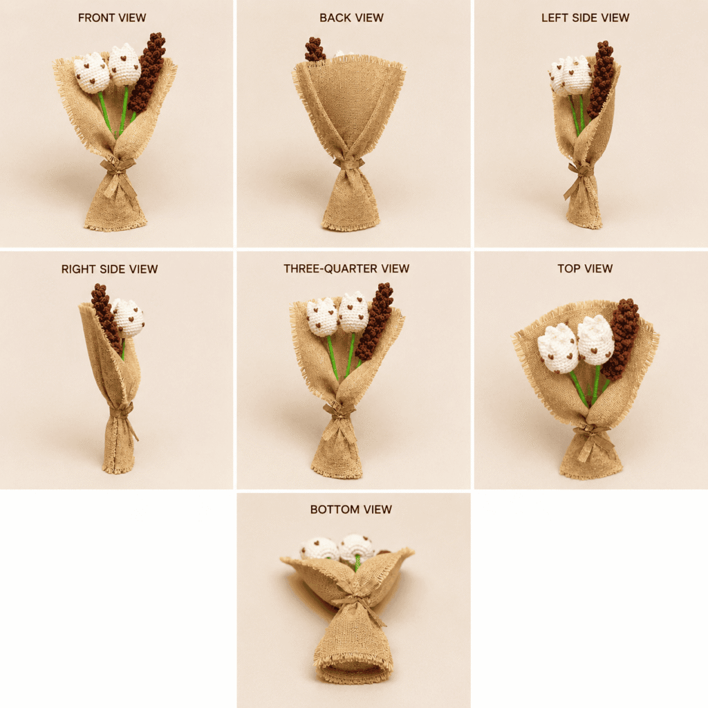 Tulip Crochet Flower Bouquet