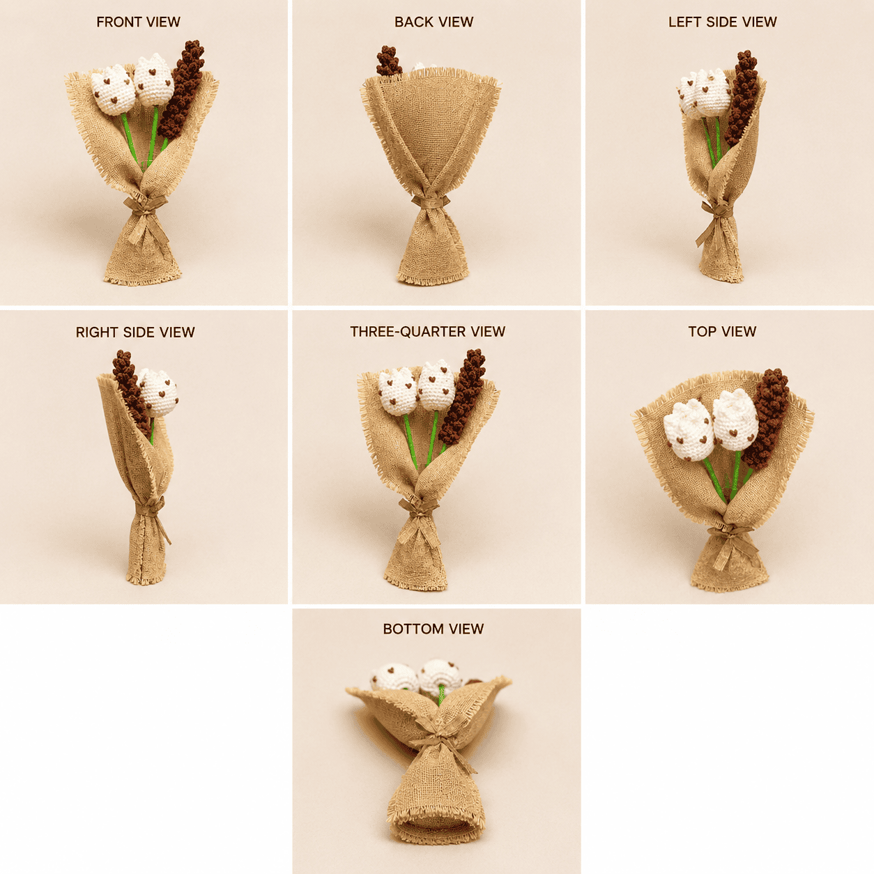 Tulip Crochet Flower Bouquet - Image 4