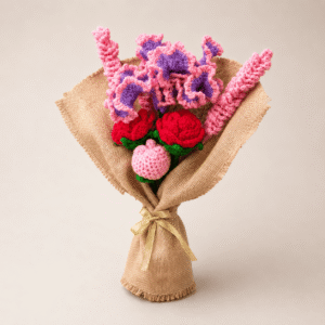 Blush Bloom Crochet Flower Bouquet