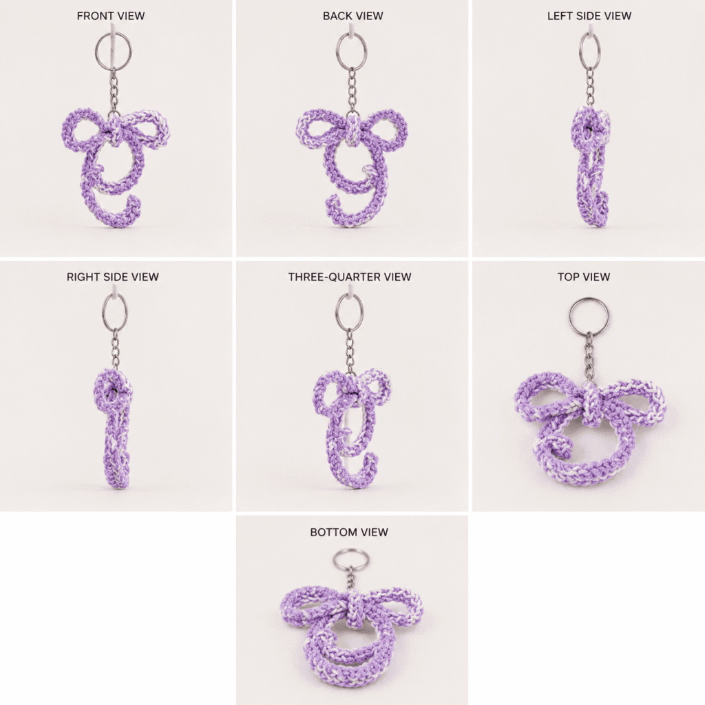 Lavender Loop Crochet Keychain
