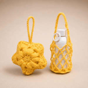 Sunny Bloom Crochet Holder Pouch - Image 1