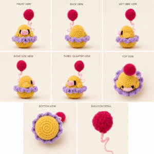 Sunny Puff Crochet Chick Plush - Image 2