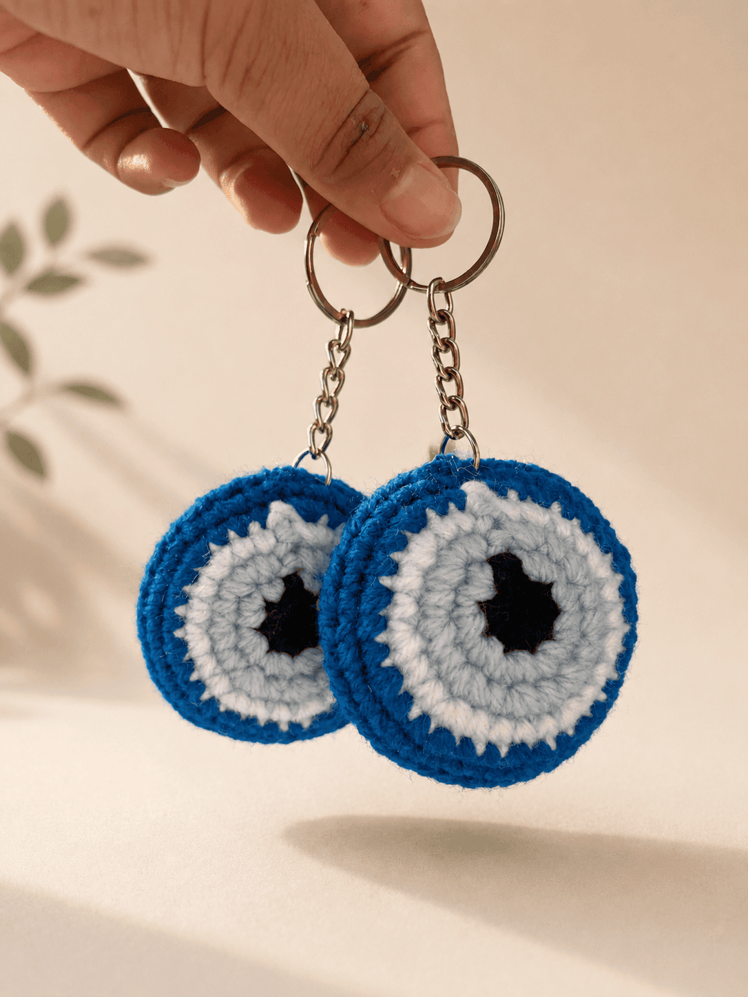 Evil Eye Protection Crochet Keychain - Image 2