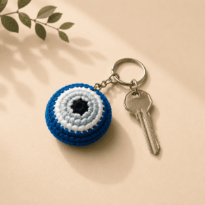 Evil Eye Protection Crochet Keychain