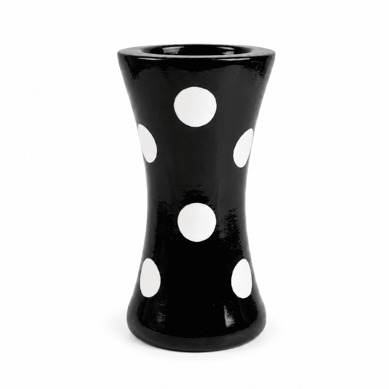 Modern Black Polka Dot Ceramic Vase(Set of 2) - Image 1
