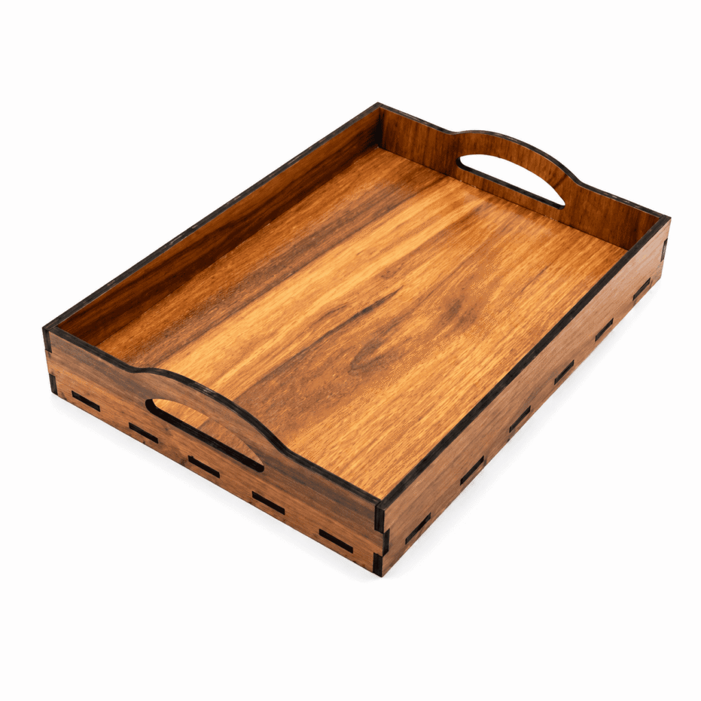 Wooden Serving Tray with Handles