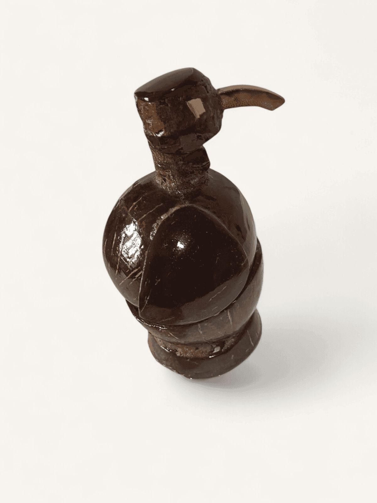 Eco-Friendly Coconut Shell Penguin Figurine - Image 1