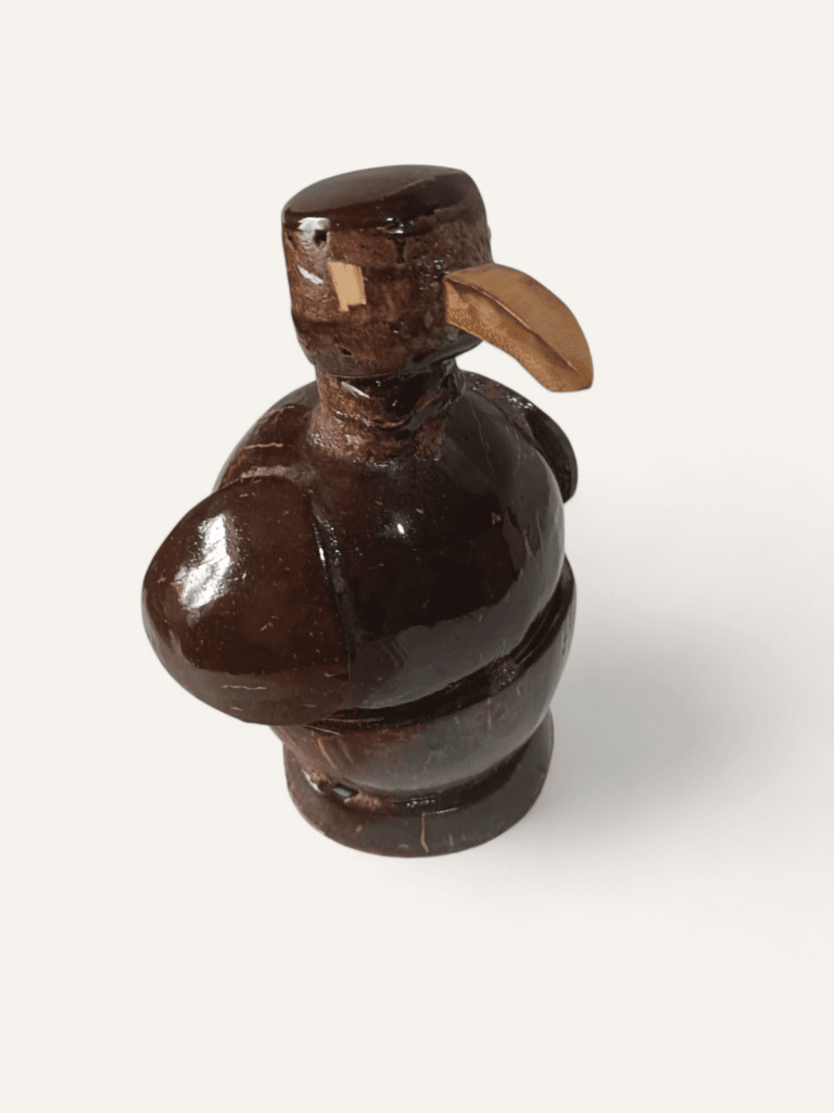 Eco-Friendly Coconut Shell Penguin Figurine