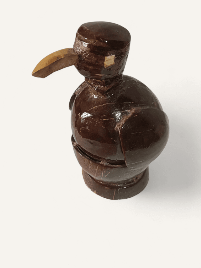 Eco-Friendly Coconut Shell Penguin Figurine