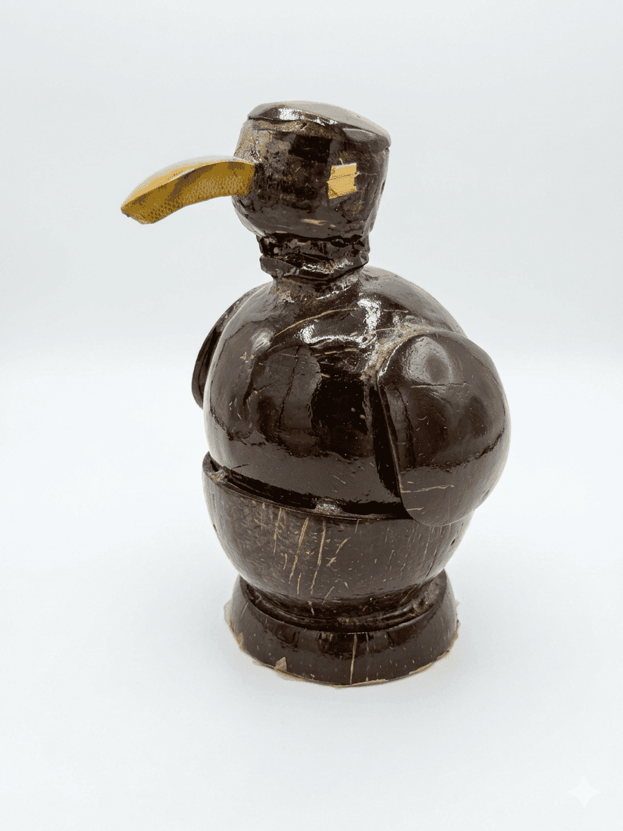 Handcrafted Coconut Shell Bird Figurine - Image 3