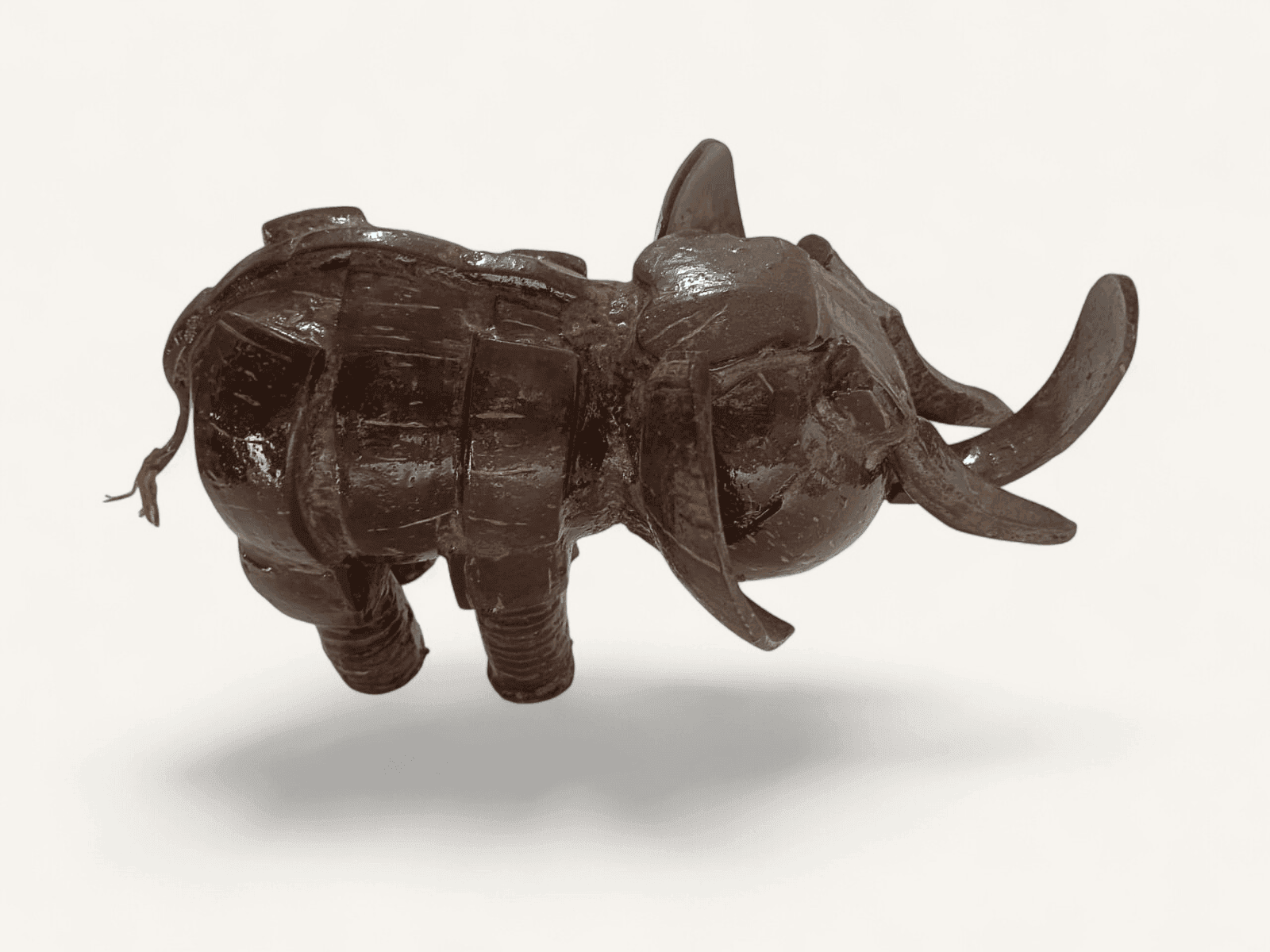 Artisan Coconut Shell Elephant Figurine - Image 4