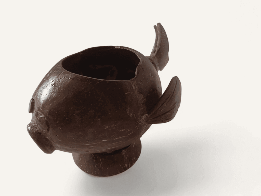 Coconut Shell Whale Decorative Cup