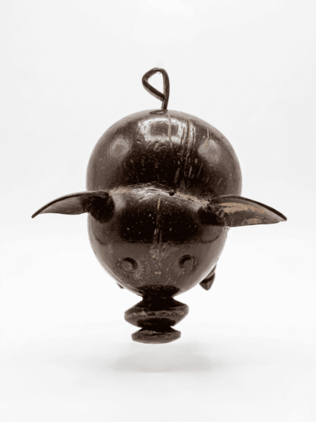 Coconut Shell Pig Figurine - Image 4
